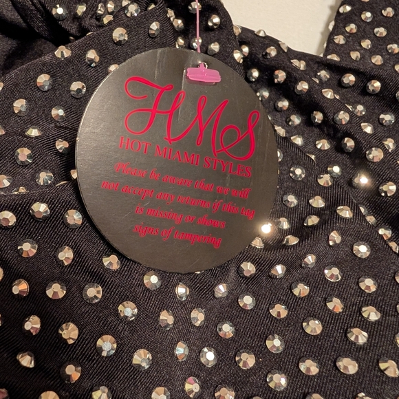 NWT Hot Miami Styles Sparkly Rhinestone Cut-Out Women's Jumpsuit - Picture 7 of 12